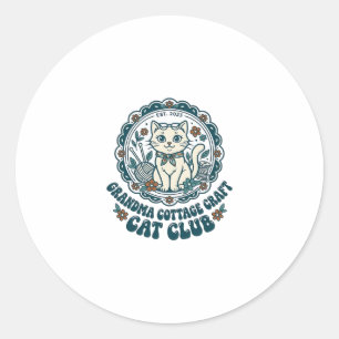 Adesivo Camiseta Arte Avó Cottage Artesanal Gata Amante - 