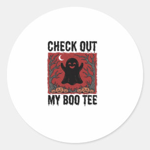 Adesivo Camiseta Assustador de Fantasma de Halloween Vinta