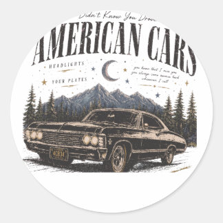 Adesivo Camiseta Básica Masculina carros americanos