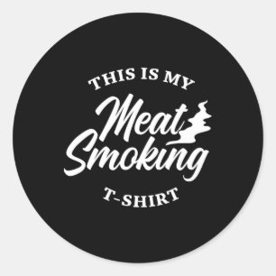 Adesivo Camiseta Bbq Para Homens Amantes de Carne Fumante 