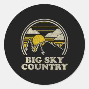 Adesivo Camiseta Big Sky Country Montana Vintage Caminhada