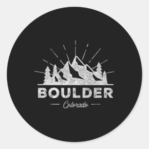 Adesivo Camiseta Boulder Colorado Co Vintage Caminhada Ret