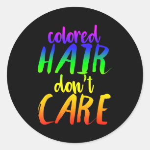 Adesivo Camiseta Cabelo Arco-Íris Cabelo Colorido Não Liga