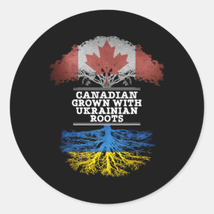 Adesivo Camiseta Canadense Cultivado Com Raízes Ucranianas