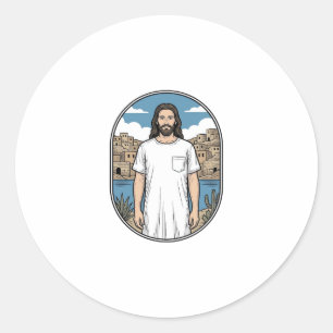 Adesivo Camiseta cênica de figura espiritual com gravação 