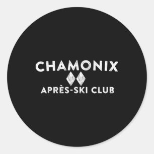 Adesivo Camiseta Chamonix Apres Ski Club Estilo Retro Esqu