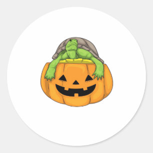 Adesivo Camiseta Clássica de Halloween de Tartaruga Abóbor