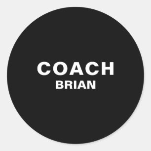 Adesivo Camiseta coach preta com texto em negrito
