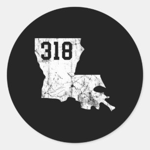 Adesivo Camiseta Código de Área do Estado da Louisiana 318