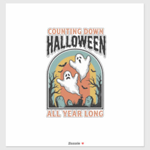 Adesivo Camiseta Contagem Regressiva de Halloween Gráfico 