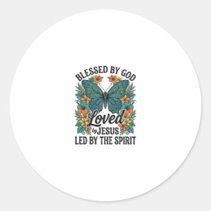 Adesivo Camiseta Cristã Borboleta Abençoada Design (2)
