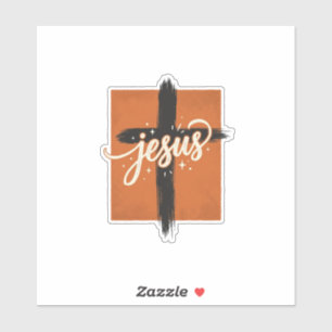 Adesivo Camiseta Cristã Cruz de Jesus Vintage Design_1