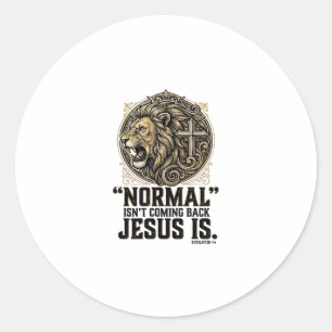 Adesivo Camiseta Cristã Cruz do Leão Jesus Está Voltando