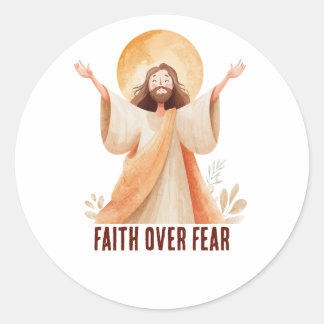 Adesivo Camiseta Cristã Jesus Fé Sobre Medo