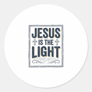 Adesivo Camiseta Cristã Vintage Jesus é a Luz