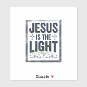 Adesivo Camiseta Cristã Vintage Jesus É A Luz