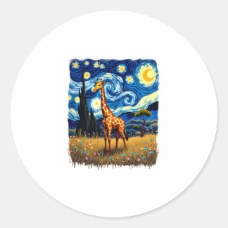 Adesivo Camiseta Cute Giraffe Africa - Starry Night