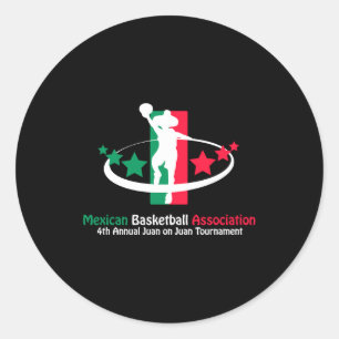 Adesivo camiseta da associação de basquete mexicana