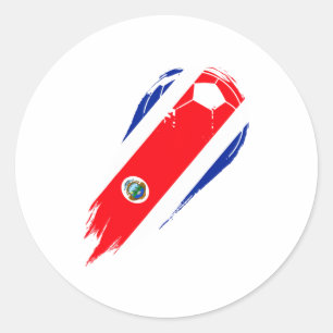 Adesivo Camiseta da Bandeira do País de Futebol da Costa R