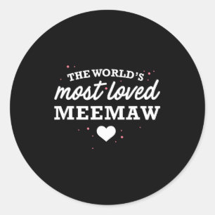 Adesivo Camiseta da Meemaw Mais Amada do Mundo, Dia dos Na