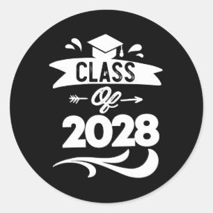 Adesivo Camiseta da Turma de 2028 Senior 2028 Graduação