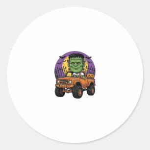 Adesivo Camiseta de Abóbora de Caminhão Monstro de Hallowe