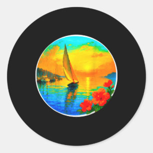 Adesivo Camiseta de Amantes de Barcos Náuticos à Vela - Cr