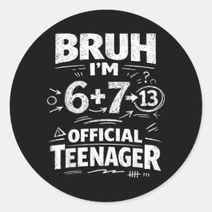 Adesivo Camiseta de Aniversário de 13 Anos Meme Engraçado 