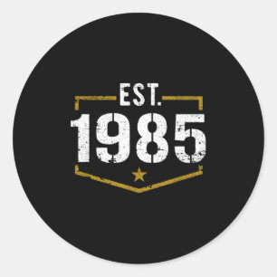 Adesivo Camiseta de aniversário de 1985 Estabelecida em 19