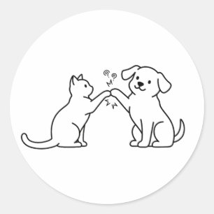 Adesivo Camiseta de Arte Rivalidade Aquecida entre Gatos e