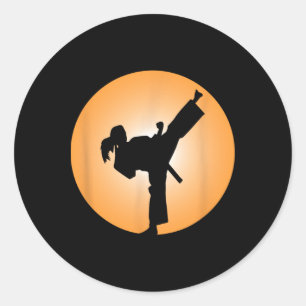 Adesivo Camiseta de Artes Marciais Feminina
