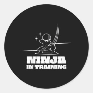 Adesivo Camiseta de Artes Marciais Ninja Guerreiro Fofo pa
