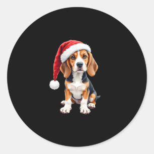 Adesivo Camiseta de Beagle Christmas Dog Long Sleeve T Shi