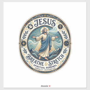 Adesivo Camiseta de Bem-Estar do Movimento Suave de Jesus 