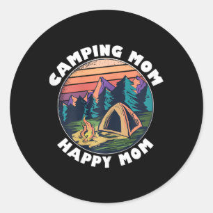 Adesivo Camiseta de Camping Mãe Feliz Presente de Camper p