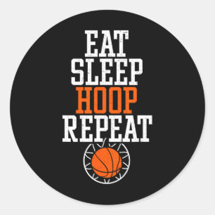 Adesivo Camiseta de Citação Sketll - Comer Dormir Basquete