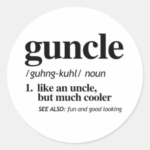 Adesivo Camiseta de Definição de Guncle