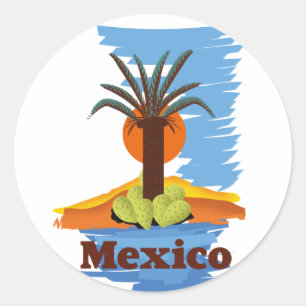 Adesivo Camiseta de desenho animado vintage de Palma mexic