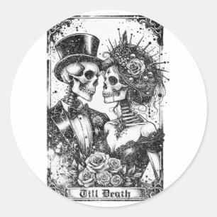 Adesivo Camiseta de Despedida de Solteira Gótica Noiva e N