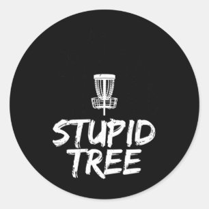 Adesivo Camiseta de Disc Golf da Árvore Estúpida Camisa en