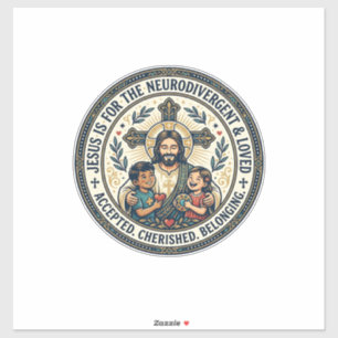 Adesivo Camiseta de Encorajamento Neurodivergente Jesus In