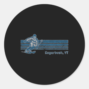 Adesivo Camiseta de Esqui Retro Vermont Sugarbush Desgasta