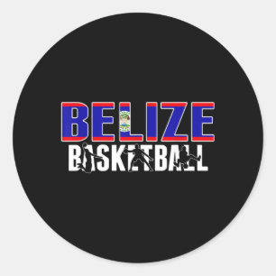 Adesivo Camiseta de Fãs de Basquete de Belize Bandeira Bel