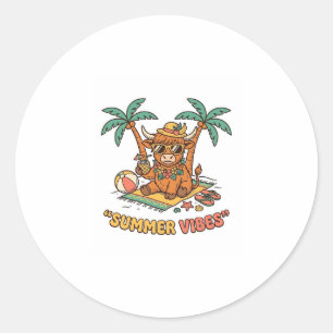 Adesivo Camiseta de Férias de Praia Vaca das Terras Altas