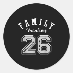 Adesivo camiseta de férias familiares Williamsburg 2026 26