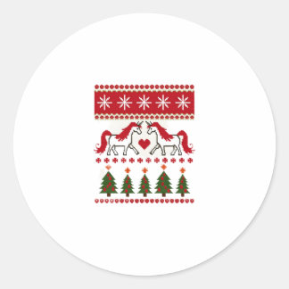 Adesivo Camiseta de festa de suéter feio de Natal de unicó