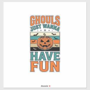 Adesivo Camiseta de Halloween dos Ghouls Antigos Querem se