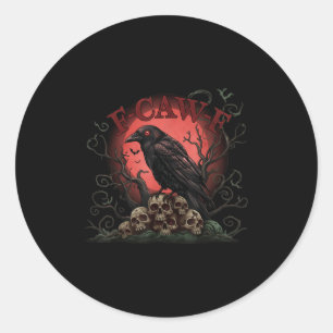 Adesivo Camiseta de Halloween F-caw-f do Corvo da Pilha de
