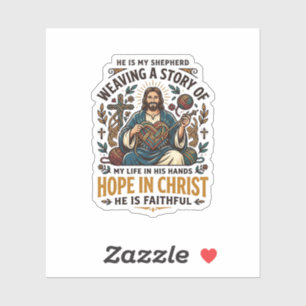 Adesivo Camiseta de Jesus Crochê Tricô Fé Inspiradora