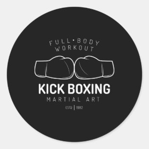 Adesivo Camiseta de Kickboxing para Treino de Corpo Inteir